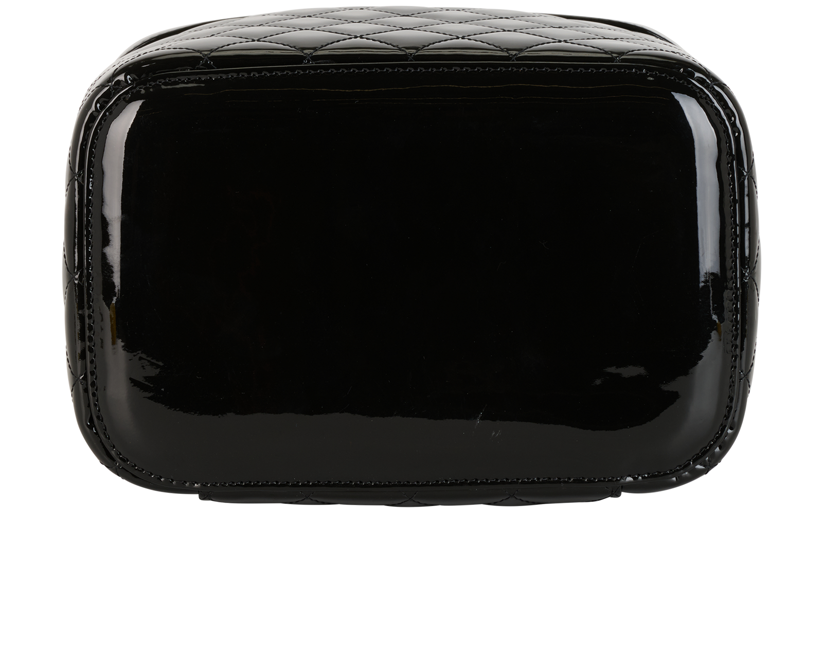 Chanel Top Handle Vanity, &pound;2,100, Accessories, Black, Patent Leather, Top view